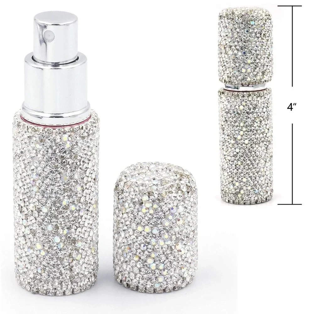NWT Sparkling Crystal Rhinestone Bling Silver Stocking Stuffers Makeup B…